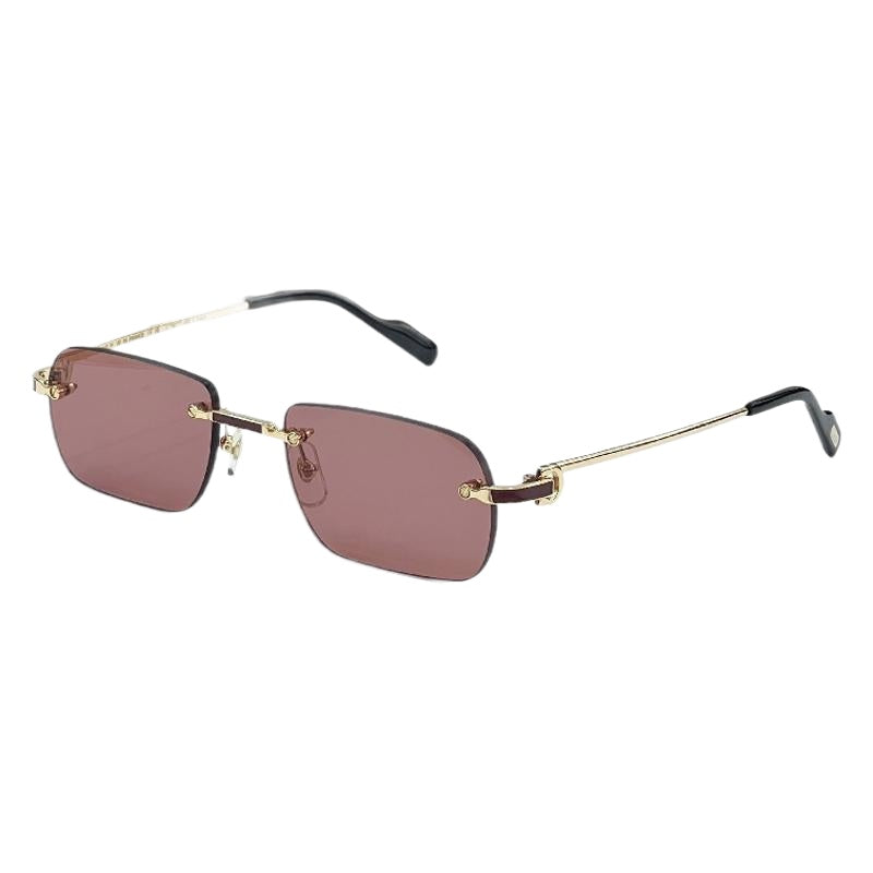 CAR New Rectangular Frameless Simple European and American Fashion Sunglasses Men's and Women's Travel Sunglasses UV Protection CT0498S