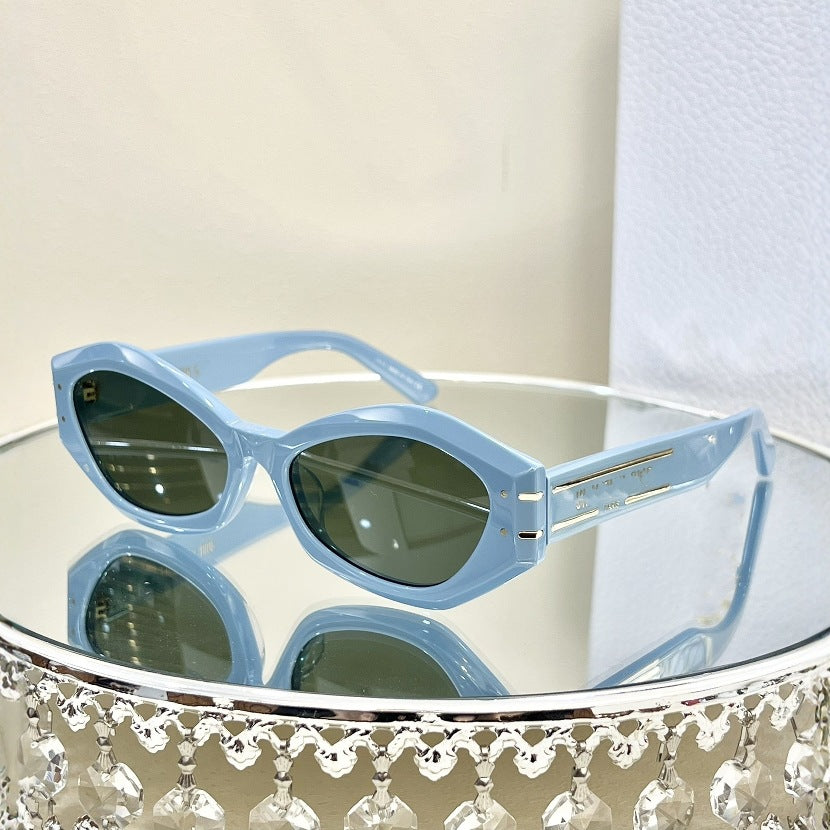 2024 Internet Celebrity Explosion D Home Retro Cat Eye Sunglasses Women's High Sense Fashion Versatile Sunglasses UV Protection B1U