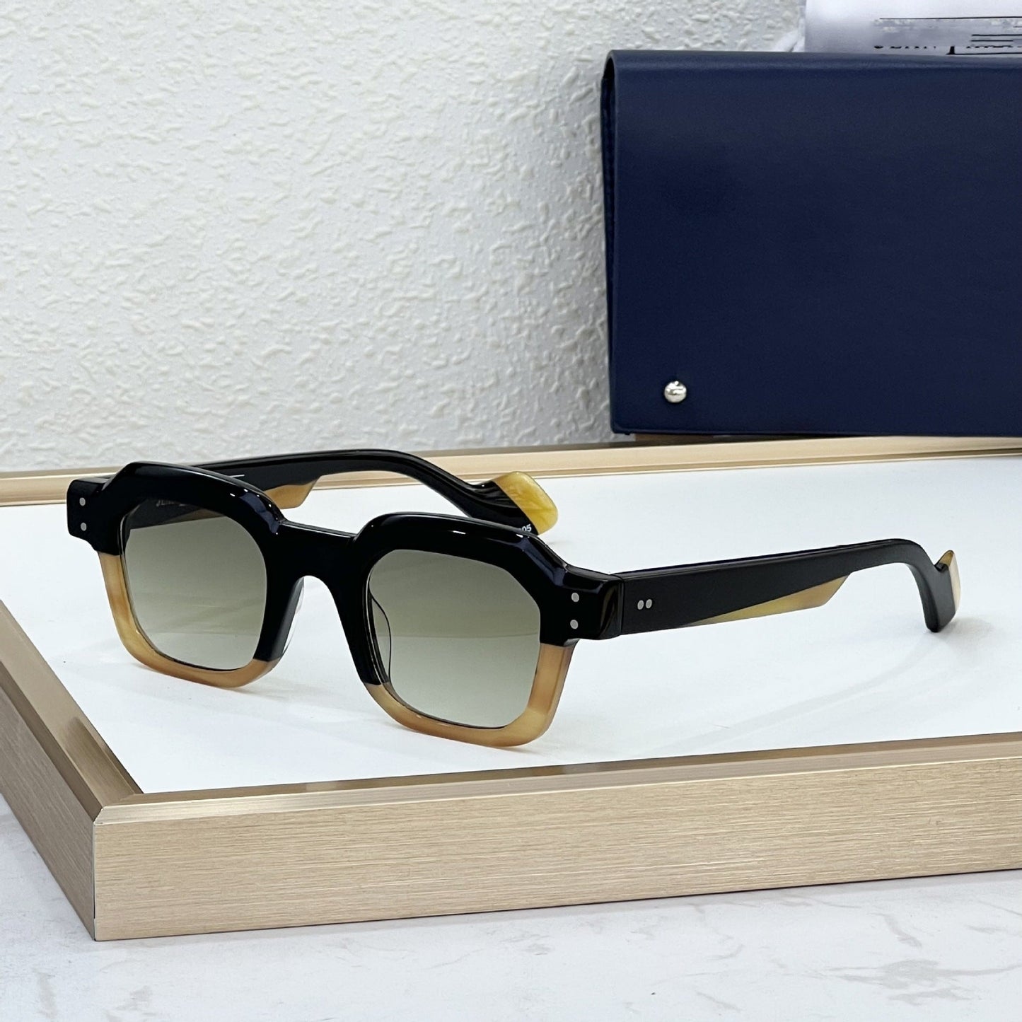 Cross-border SLOW DOWN Fashion Box Sunglasses Men's Premium Personality Sheet Sunglasses Women's UV Protection
