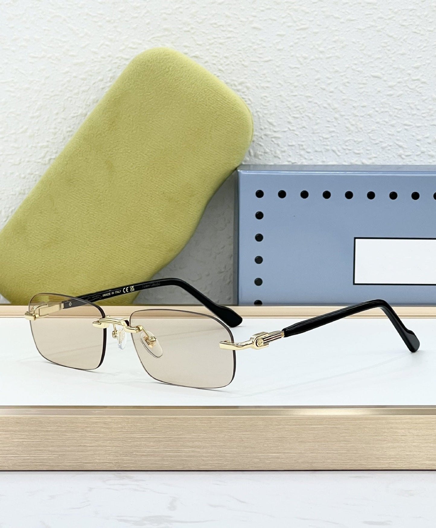 GG1221S Sunglasses Women's High-end Fashion Personality Xiaohongshu Ins The Same Frameless High-version Sunglasses Men