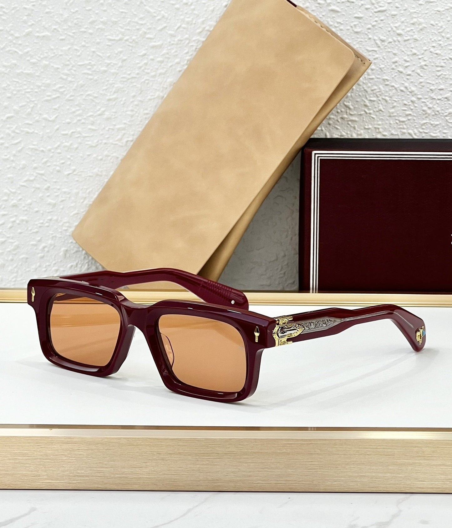 BELVEDERE JMM Cross-border Handmade Luxury Fashion Square Vacation Trendy Version Men's and Women's Sunglasses Outdoor Sunglasses