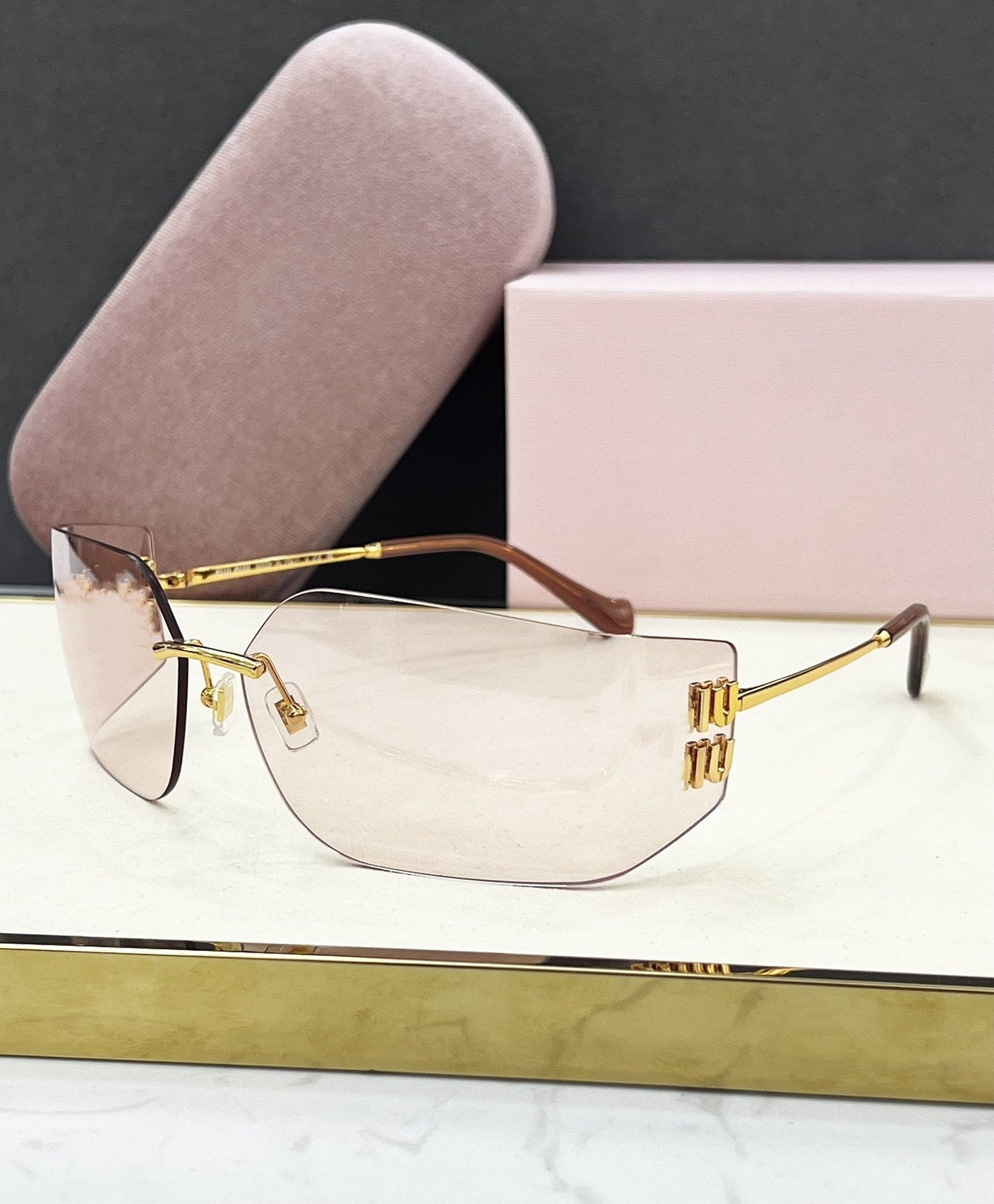 Big-name Miujia 54y Sunglasses Women's High-end Sense Zhang Yuanying, The Same Borderless Sunglasses, UV Protection and Eye Protection
