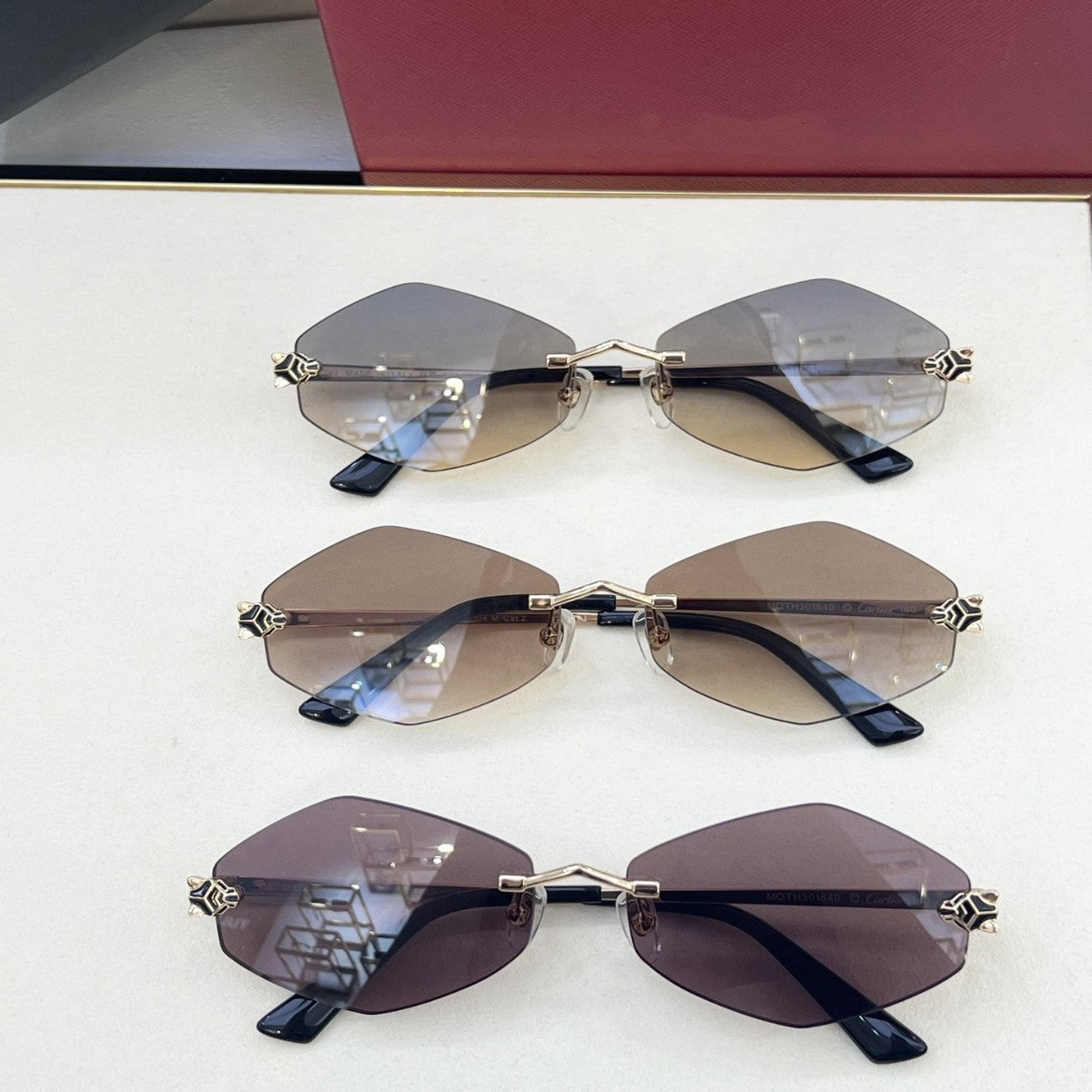 Top QualityCAR High Quality Fashion Light Luxury Frameless Sunglasses Men's and Women's Sunglasses UV Protection CT0433