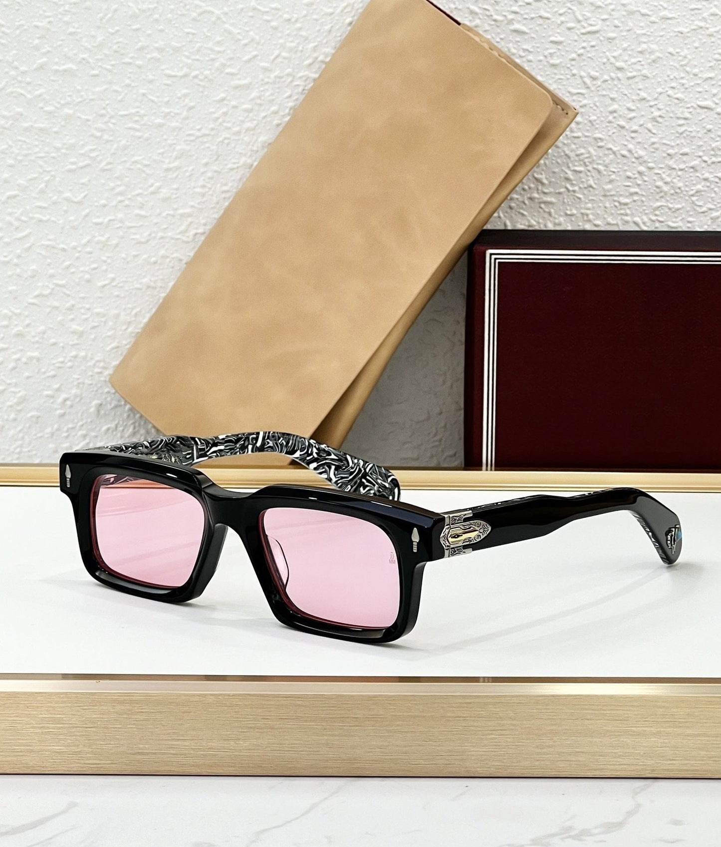 BELVEDERE JMM Cross-border Handmade Luxury Fashion Square Vacation Trendy Version Men's and Women's Sunglasses Outdoor Sunglasses