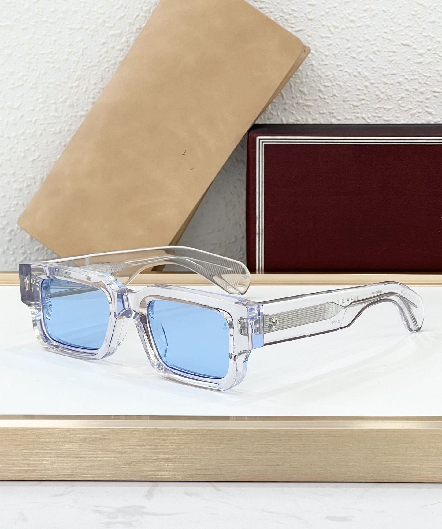 JMM ASCARI Cross-border High-end Retro Square Iron Man Vinegar Fiber Cool Men's and Women's Sunglasses JACQ