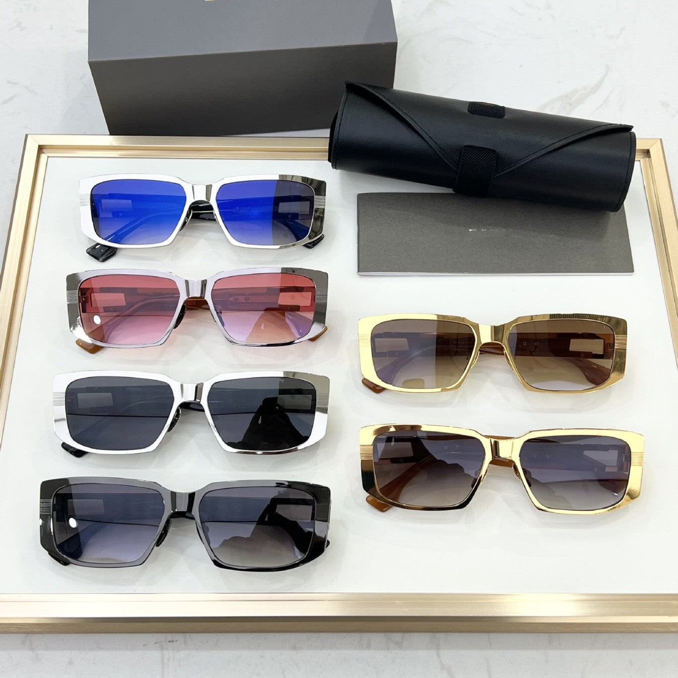 Cross-border DTS435 New Sunglasses Men's High-end Sense Fashion Versatile Box Sunglasses Women's High Version UV Protection