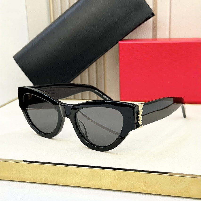 Cross-border Poplar Forest Sunglasses M94 High Version Xiaohongshu Hot Sale Fashion Retro Cat Eye Sunglasses Women's High Sense