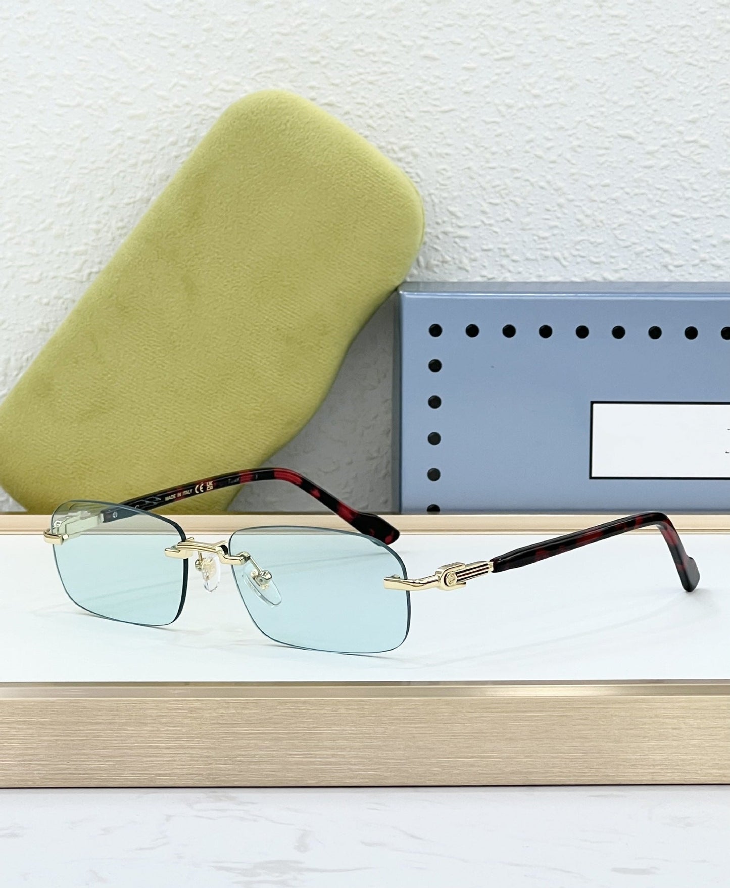 GG1221S Sunglasses Women's High-end Fashion Personality Xiaohongshu Ins The Same Frameless High-version Sunglasses Men