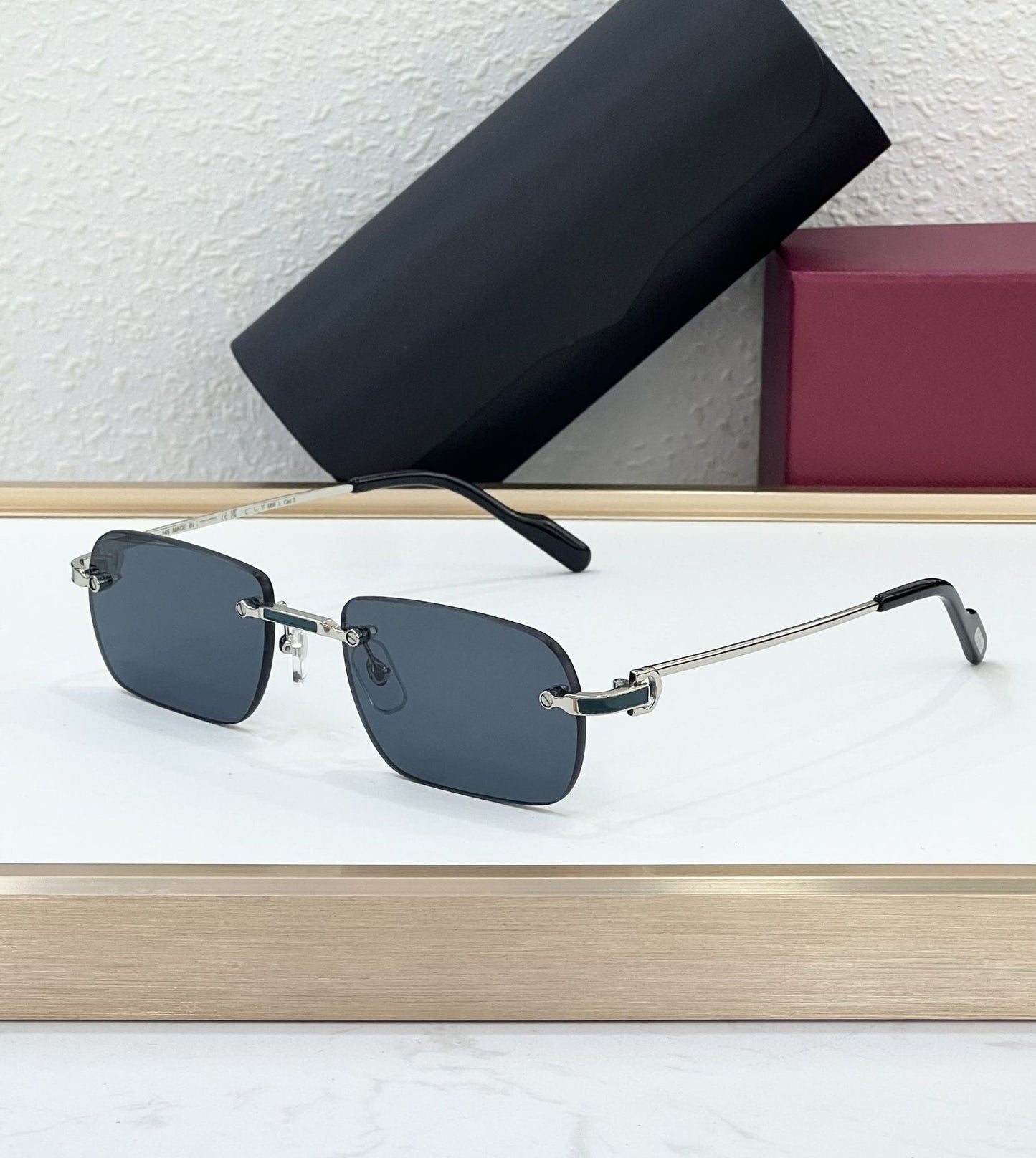 CAR New Rectangular Frameless Simple European and American Fashion Sunglasses Men's and Women's Travel Sunglasses UV Protection CT0498S