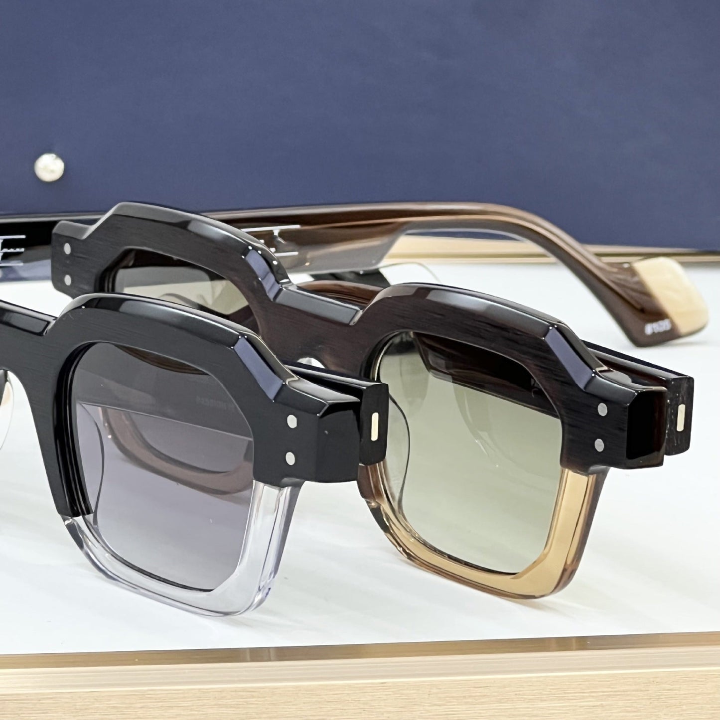 Cross-border SLOW DOWN Fashion Box Sunglasses Men's Premium Personality Sheet Sunglasses Women's UV Protection