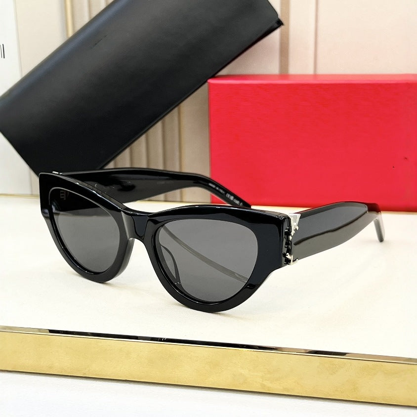Cross-border Poplar Forest Sunglasses M94 High Version Xiaohongshu Hot Sale Fashion Retro Cat Eye Sunglasses Women's High Sense