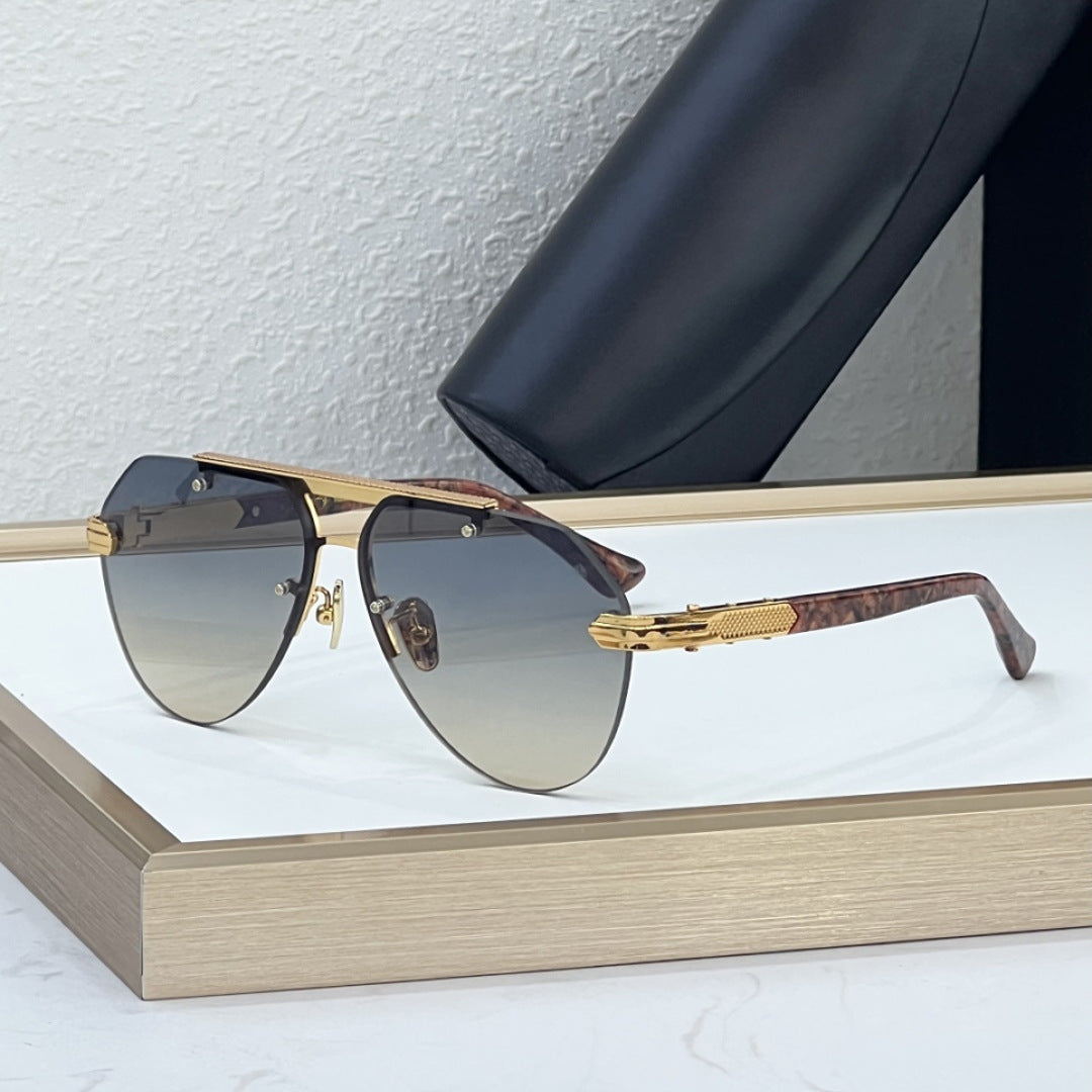 Cross-border New Toad Glasses Men's High-end Sunglasses MAY Fashion Trend UV-proof Sunglasses High Version