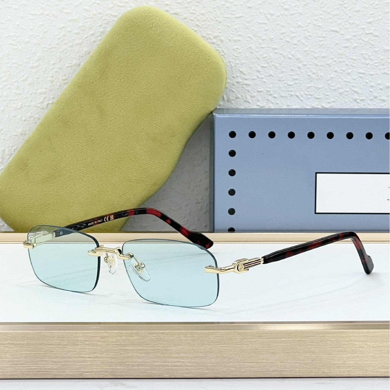 GG1221S Sunglasses Women's High-end Fashion Personality Xiaohongshu Ins The Same Frameless High-version Sunglasses Men