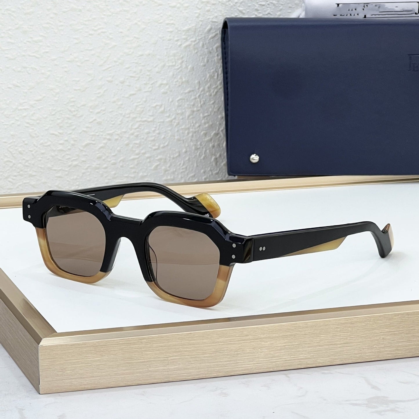 Cross-border SLOW DOWN Fashion Box Sunglasses Men's Premium Personality Sheet Sunglasses Women's UV Protection