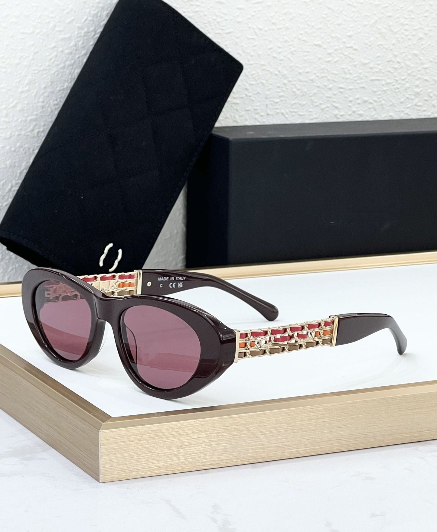 Ch5538 Cross-border Xiaoxiangfeng Sunglasses Women's High Version Fashion Personalized Plate Cat Eye Sunglasses UV Protection