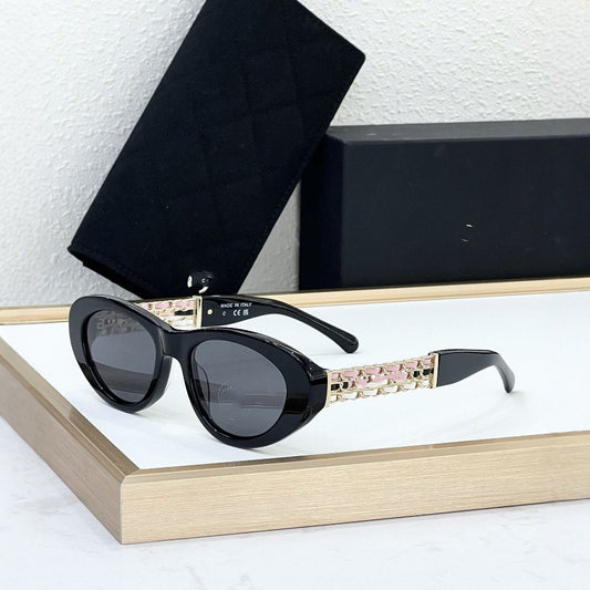 Ch5538 Cross-border Xiaoxiangfeng Sunglasses Women's High Version Fashion Personalized Plate Cat Eye Sunglasses UV Protection