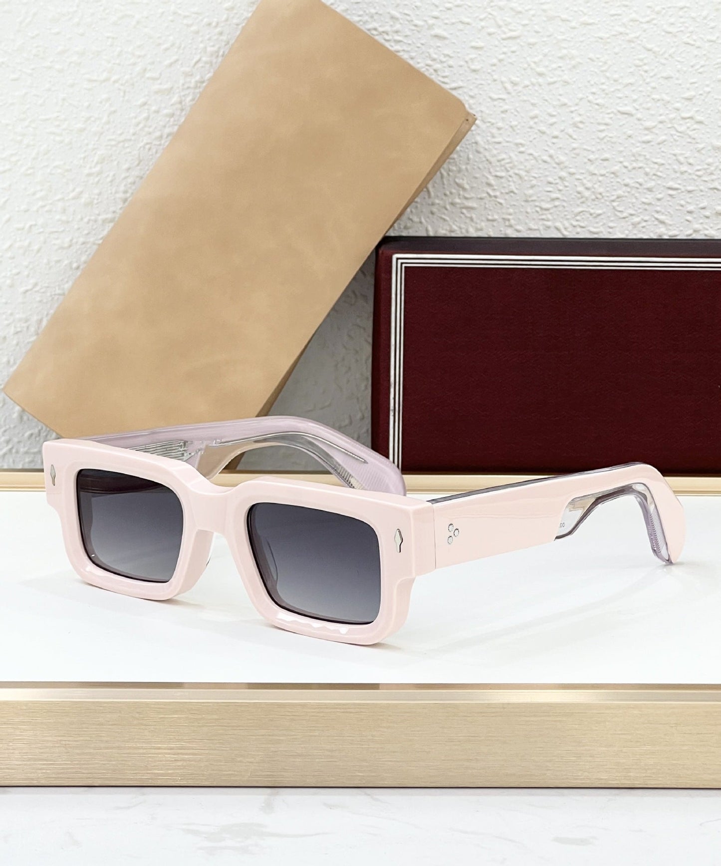 JMM ASCARI Cross-border High-end Retro Square Iron Man Vinegar Fiber Cool Men's and Women's Sunglasses JACQ
