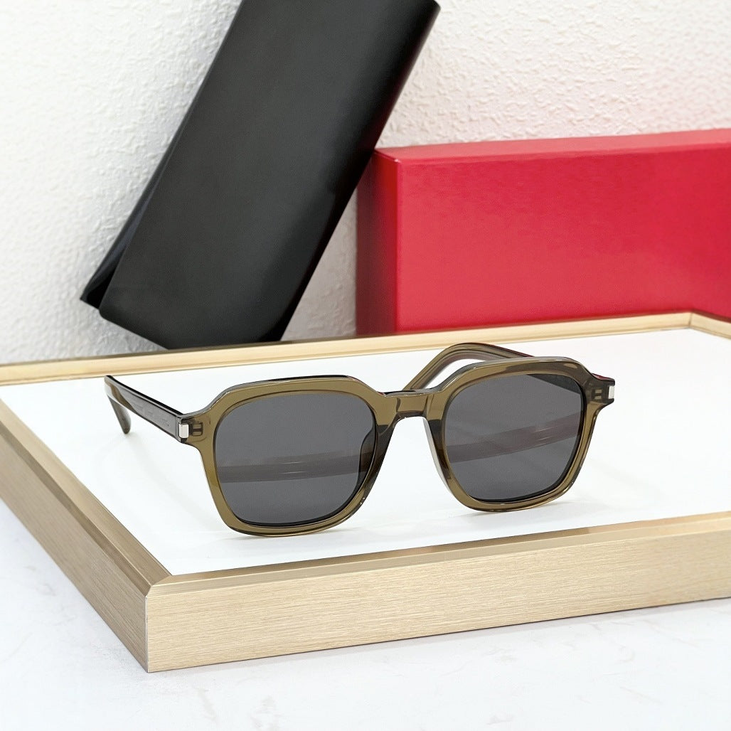 Poplar Woods New Hot-selling Sunglasses Women's High-end Square Fashion Sunglasses Men's Outdoor UV Protection SL 715