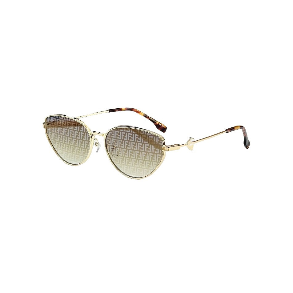 Cross-border European and American Fashion Sunglasses Women's High-end Metal Frame Glasses Big-name Sunglasses High-version UV Protection