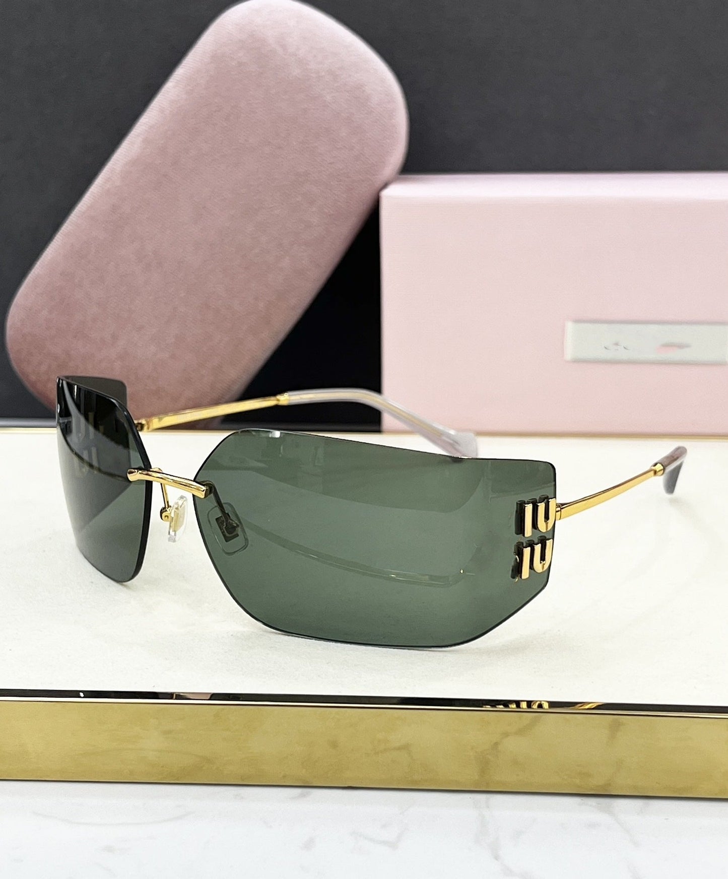 Big-name Miujia 54y Sunglasses Women's High-end Sense Zhang Yuanying, The Same Borderless Sunglasses, UV Protection and Eye Protection