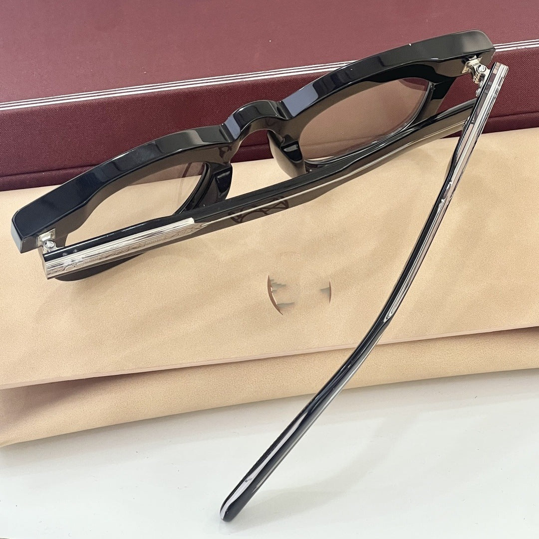 JMM Cross-border Japanese Handmade Fashion Glasses Light Luxury Square Color-changing Sunglasses Men's and Women's Outdoor Sunglasses VENDOME