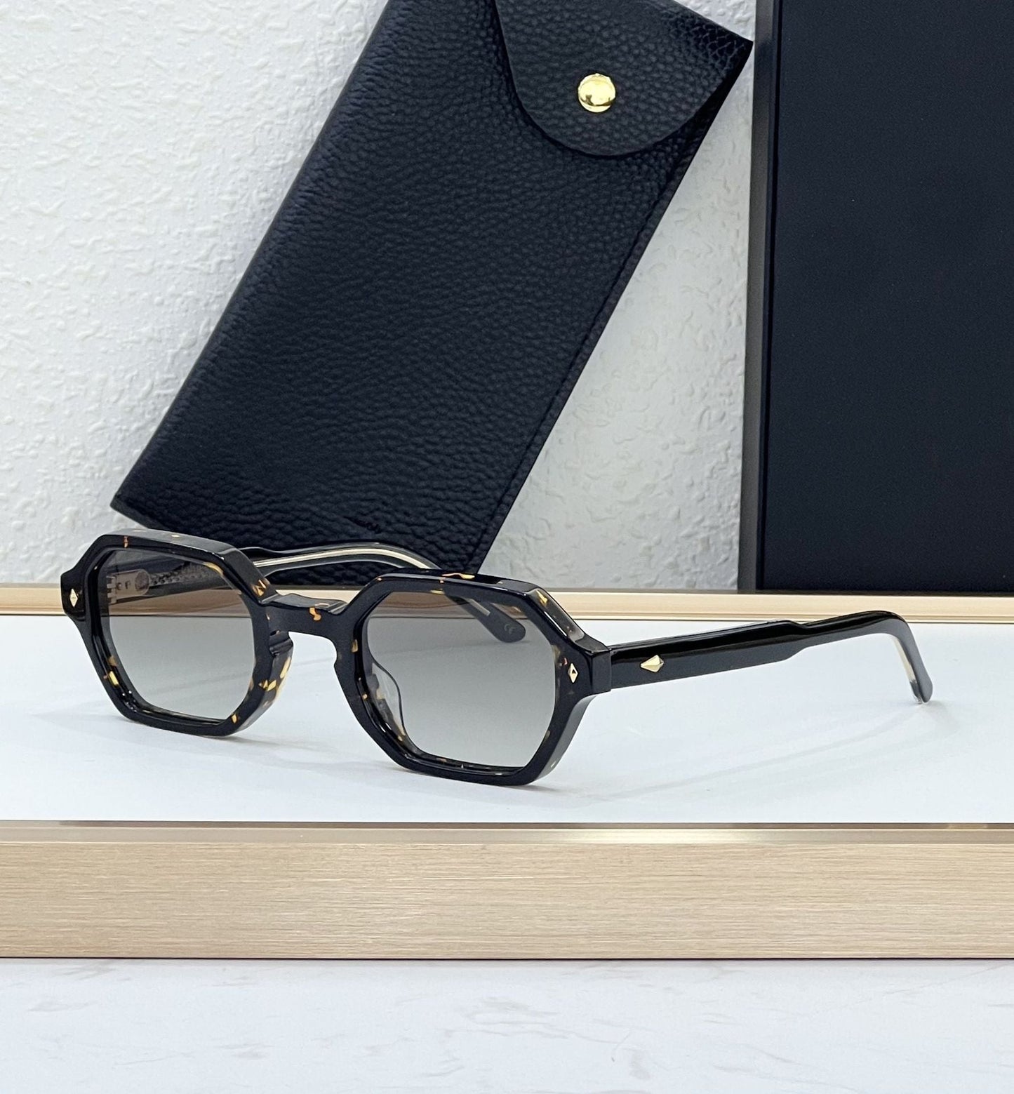 Cross-border JUDE Fashion Handmade Sunglasses Luxury Resort Trendy Version Hexagonal Square Anti-UV Sunglasses Unisex