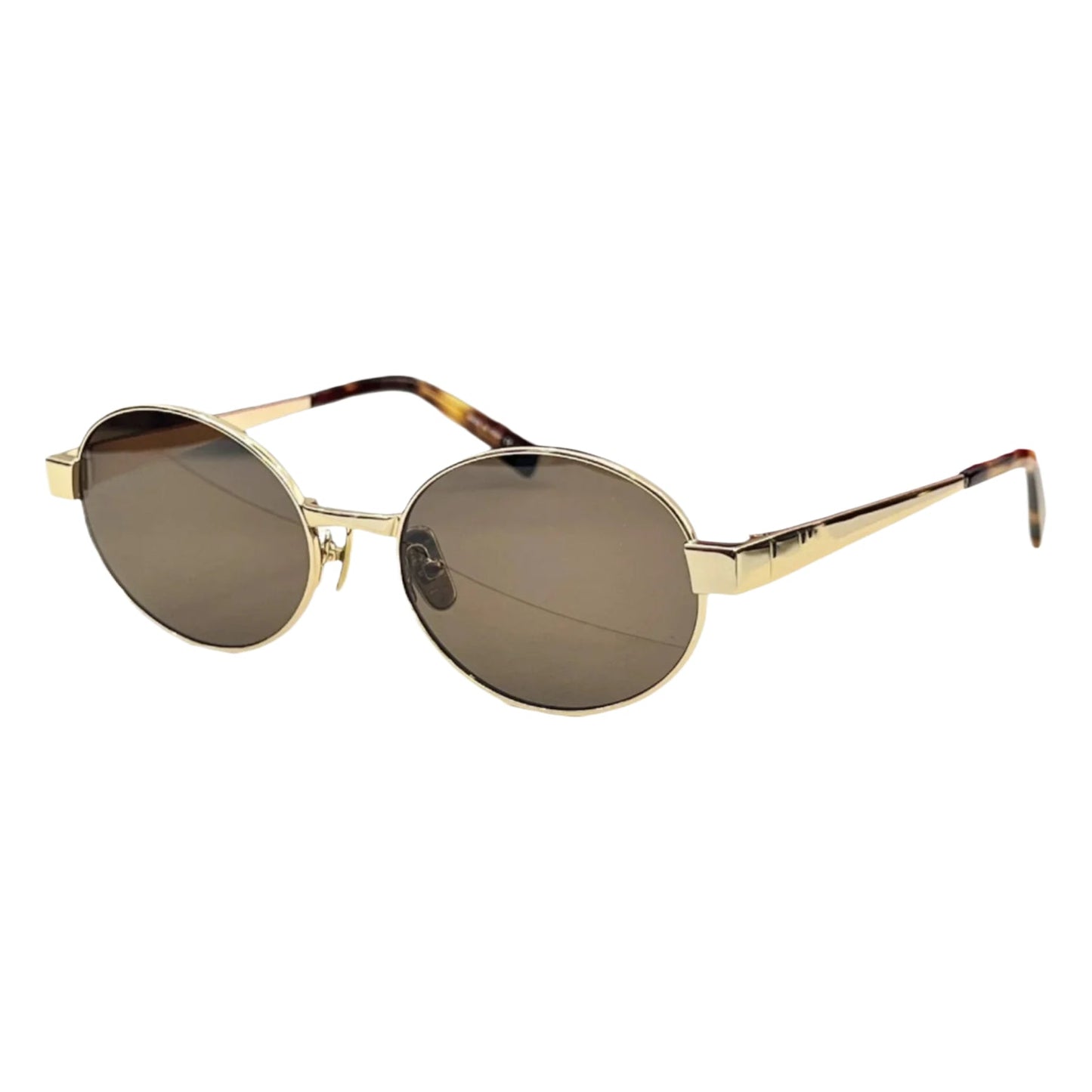 Poplar Forest New Retro Metal Frame Sunglasses Men's Light Luxury Fashion Versatile Oval Frame Sunglasses Women's UV Protection