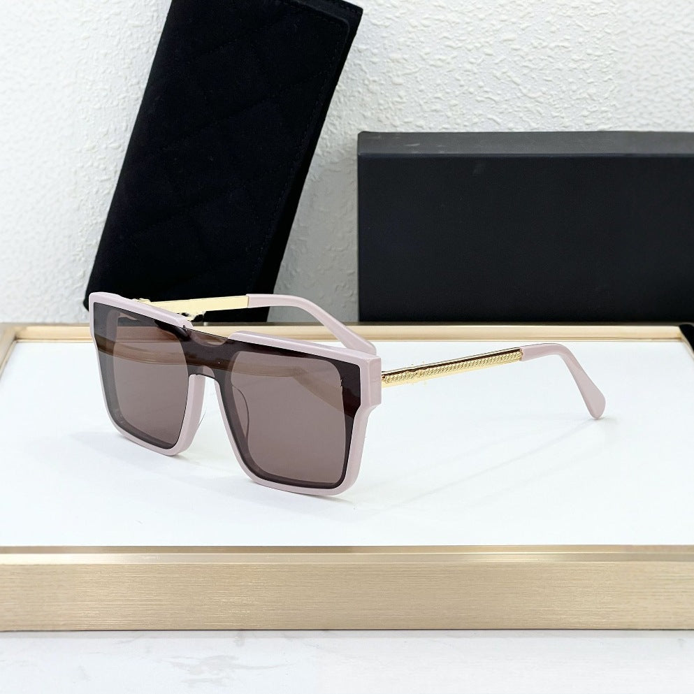 Cross-border Arc De Triomphe New Sunglasses Women's High-end Fashion Square Street Shot Large Frame Sunglasses Moisture UV Protection