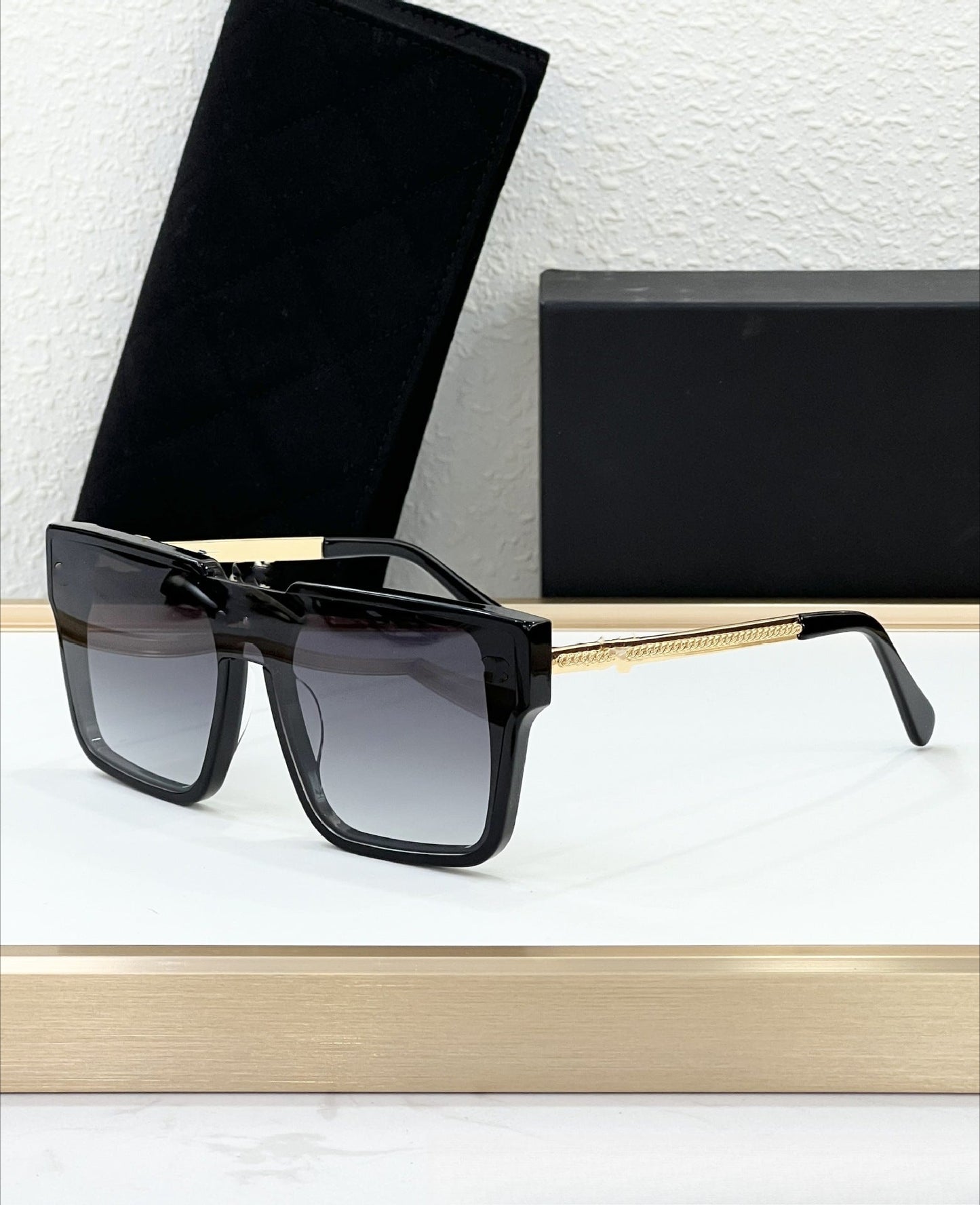 Cross-border Arc De Triomphe New Sunglasses Women's High-end Fashion Square Street Shot Large Frame Sunglasses Moisture UV Protection