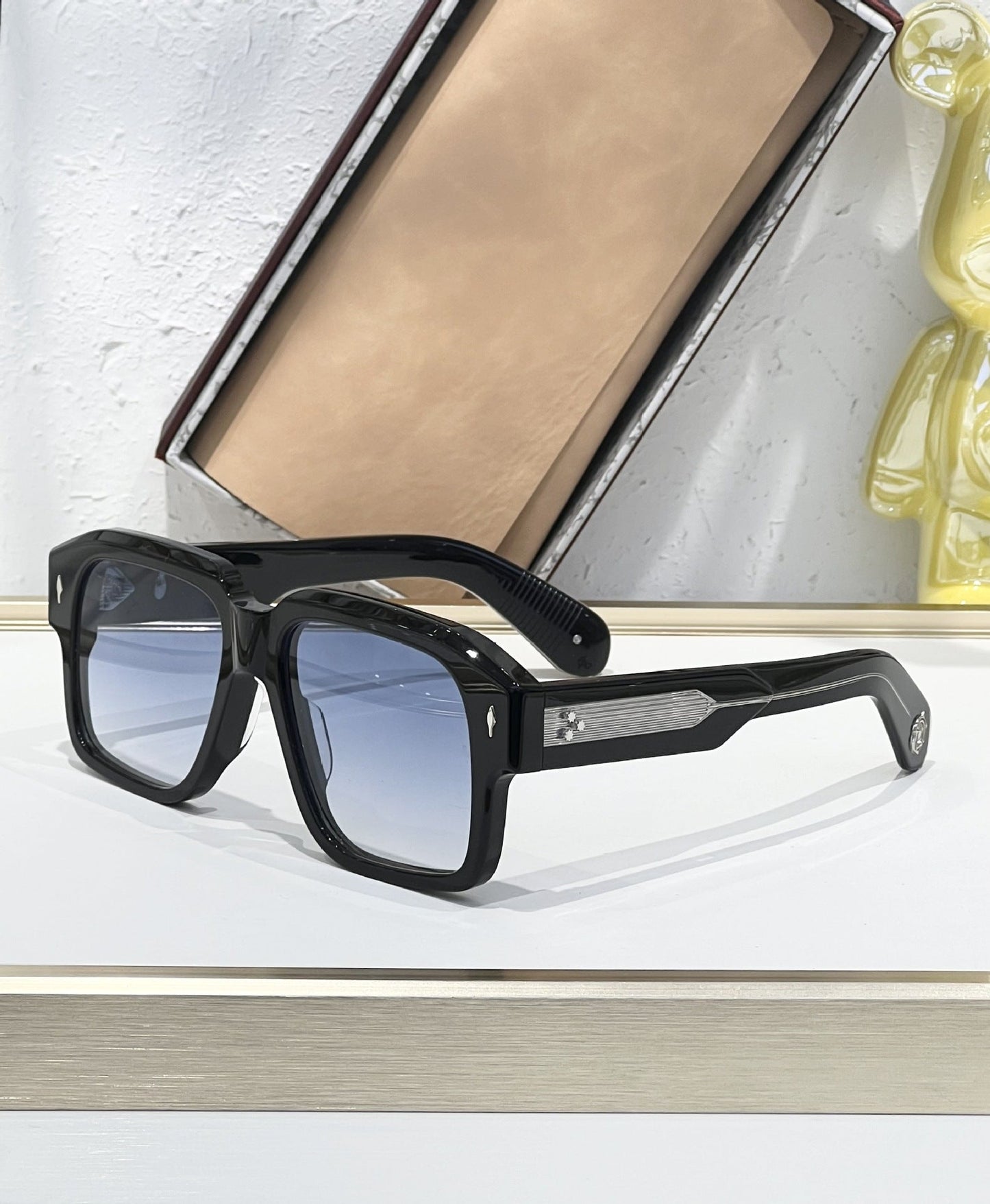 Cross-border JACQ European and American Fashion Sunglasses Men's High-end Square Plate Glasses Big-name Sunglasses Women's UV Protection