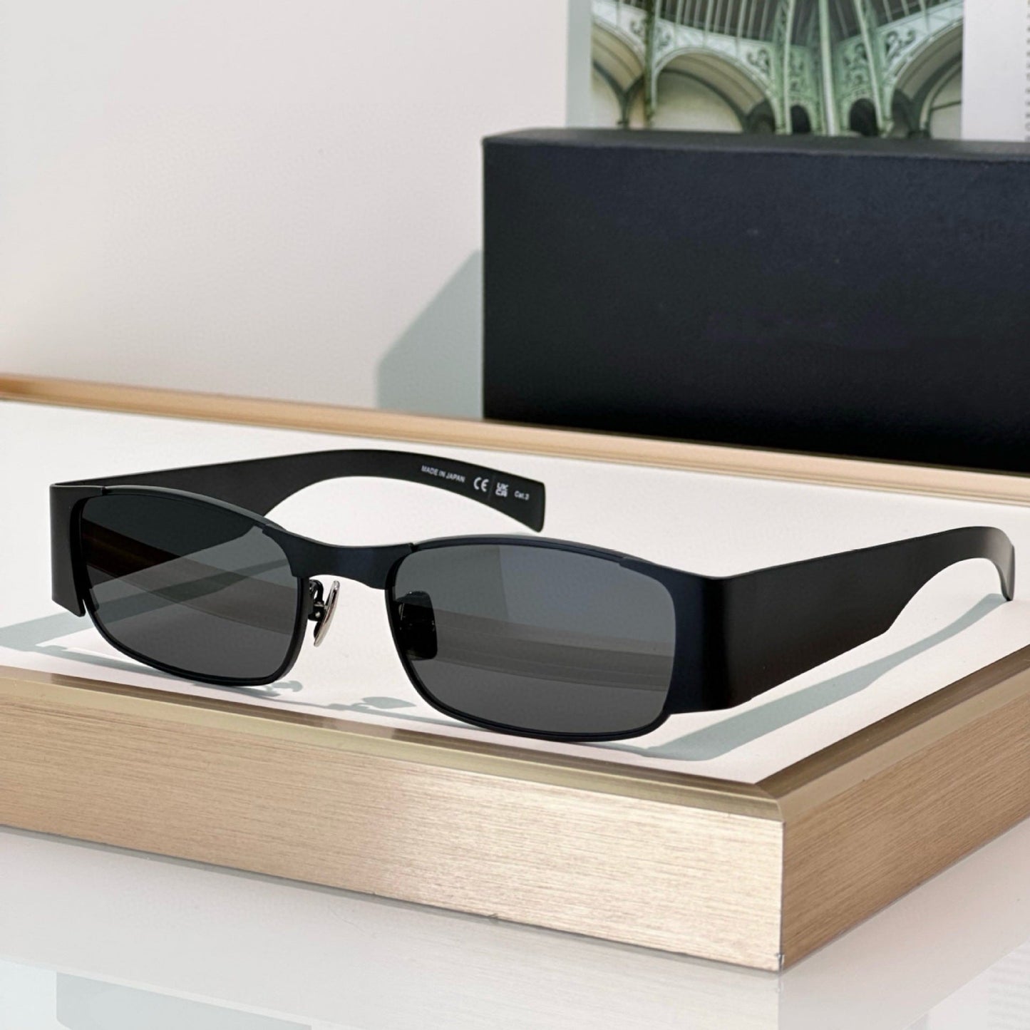 Cross-border Poplar Forest Sunglasses Light Luxury Metal Narrow Frame Glasses Women's Anti-ultraviolet Xiaohongshu Hot-selling Big-name Sunglasses