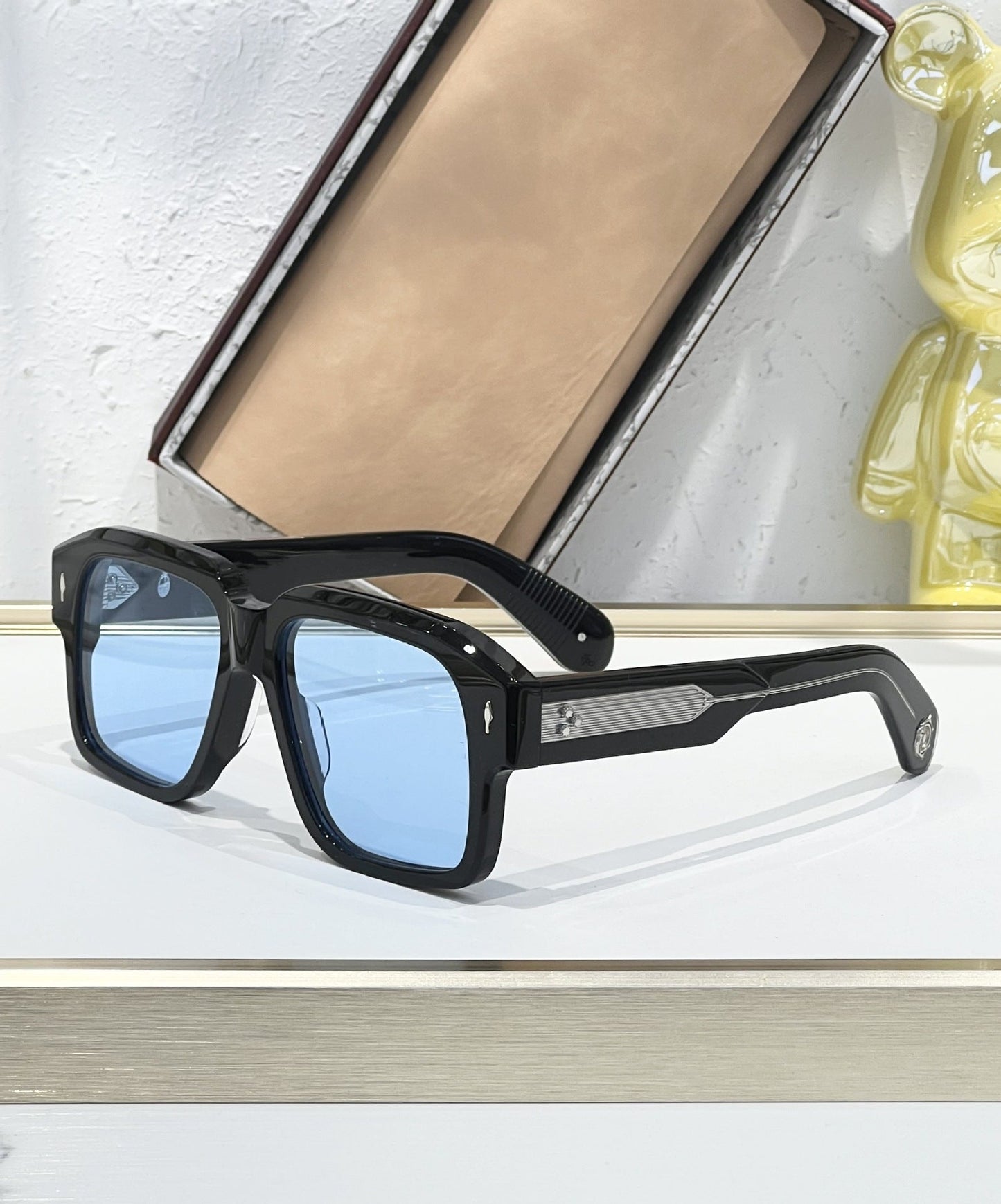 Cross-border JACQ European and American Fashion Sunglasses Men's High-end Square Plate Glasses Big-name Sunglasses Women's UV Protection