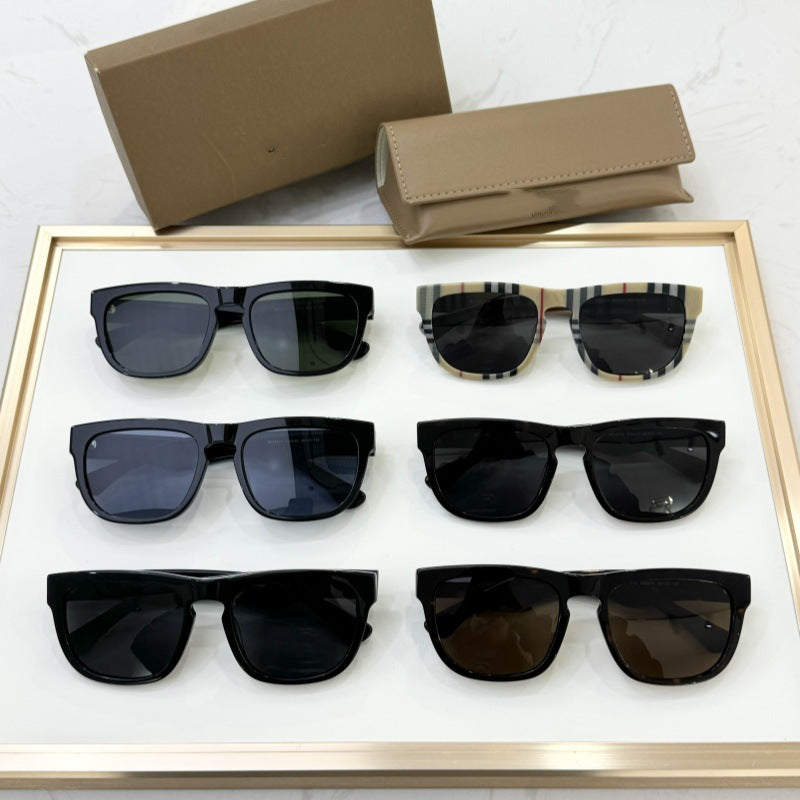 Cross-border Exclusive Supply of European and American Style Ins Personalized Sunglasses Women's High-end Plate Fashion Sunglasses Trendy Men UV Protection