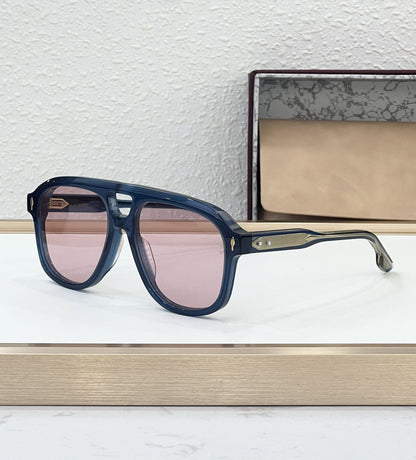 Cross-border JACQ European and American Fashion Sunglasses Men's Anti-ultraviolet Light Luxury Handmade Square Big-name Sunglasses Women's Advanced Sense