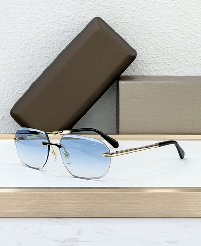 40128 Cross-border Fashion Light Luxury Metal BV Home Frameless Square Vacation Men's and Women's Sunglasses Party Outdoor Sunglasses