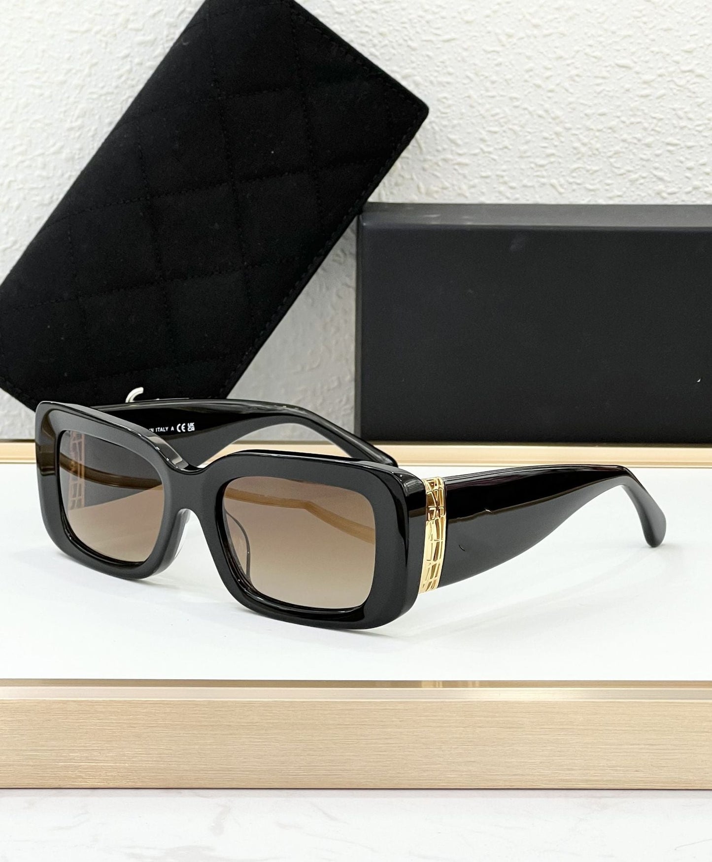 Sunglasses, High-end Plate, Round Face and Thin Sunshade Women's Fashion Sunglasses CH5534