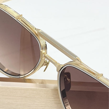 JACQ Cross-border Fashion Luxury Metal Frame Sunglasses High Version Men's and Women's Sunglasses UV Protection COMMANDER