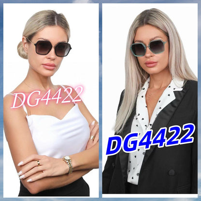 Dujia Fashion Sunglasses Women's High-end Sense, Large Frame and Thin European and American Popular Sunglasses Anti-ultraviolet DG4422