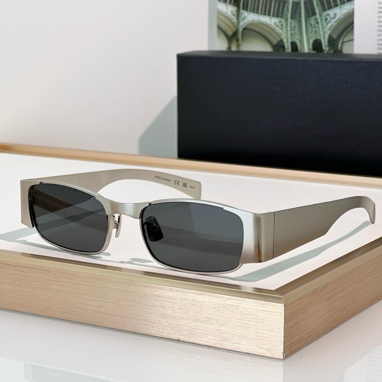 Cross-border Poplar Forest Sunglasses Light Luxury Metal Narrow Frame Glasses Women's Anti-ultraviolet Xiaohongshu Hot-selling Big-name Sunglasses