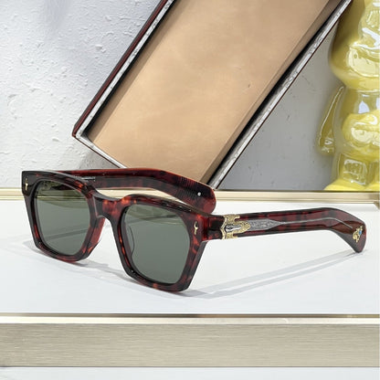 Top Quality Cross-border Fashion Light Luxury Turquoise Square Vacation Sunglasses Sunglasses for Men and Women STERETT