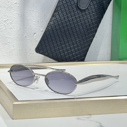 Cross-border European and American Sardines Metal Sunglasses Men's High-end Fashion Glasses Big-name Sunglasses Women's UV Protection