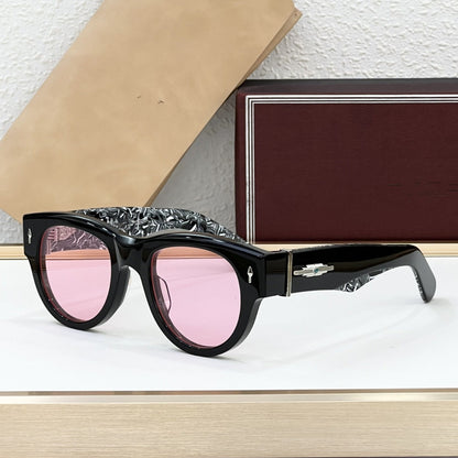 JACQ Cross-border Turquoise Handmade Glasses High-quality Sunglasses Men's Advanced Sense Big-name Sunglasses Women's UV Protection