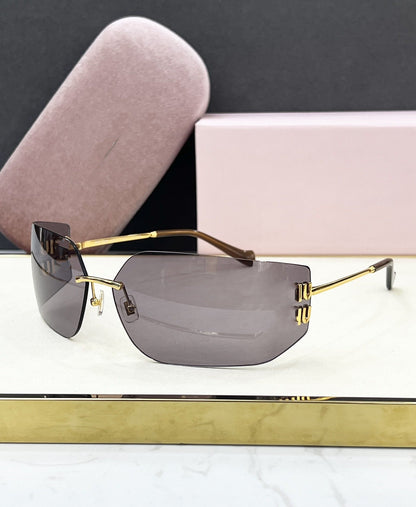 Big-name Miujia 54y Sunglasses Women's High-end Sense Zhang Yuanying, The Same Borderless Sunglasses, UV Protection and Eye Protection
