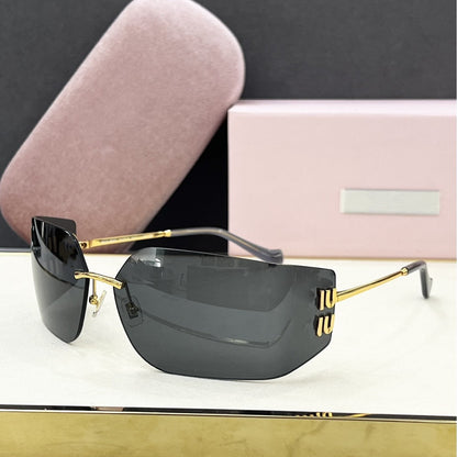 Big-name Miujia 54y Sunglasses Women's High-end Sense Zhang Yuanying, The Same Borderless Sunglasses, UV Protection and Eye Protection