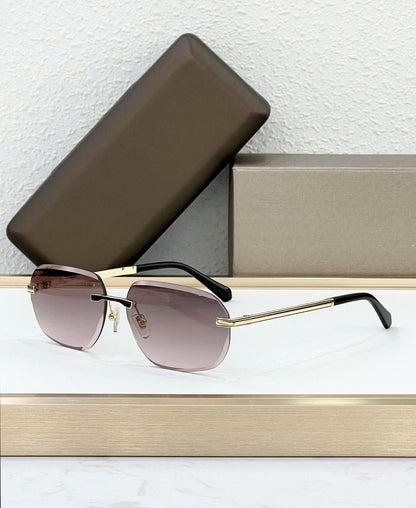 40128 Cross-border Fashion Light Luxury Metal BV Home Frameless Square Vacation Men's and Women's Sunglasses Party Outdoor Sunglasses