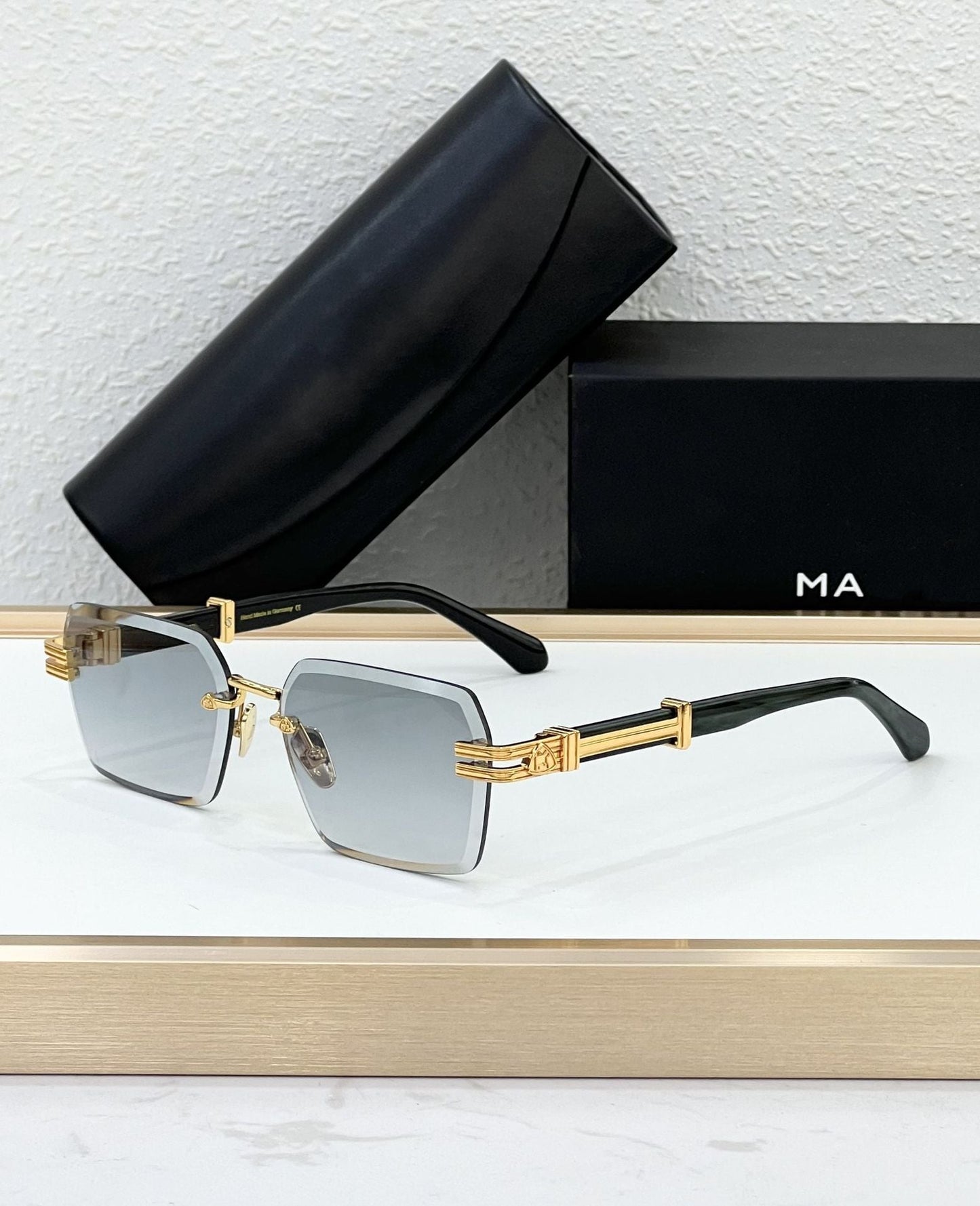 Cross-border New Sunglasses Hot-selling MAY Fashion Luxury Frameless Sunglasses Men's and Women's High Version UV Protection