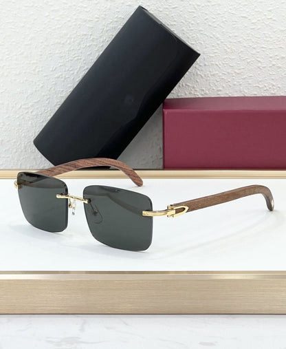 CAR Cross-border New Frameless Trendy Version Sunglasses Men's Catwalk Travel Fashion Versatile Comfortable Sunglasses Women CT0012