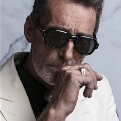 Cross-border JACQ Turquoise Japanese Handmade Glasses Fashion Sunglasses Men's High-end Sunglasses Women's UV Protection