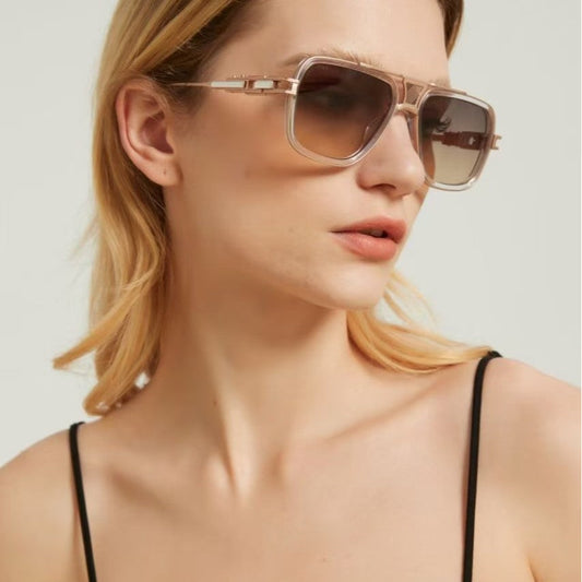 Cross-border Fashion Light Luxury Metal Toad Frame Vacation Trendy Men and Women Sunglasses Party Photo TOP Sunglasses DTS460