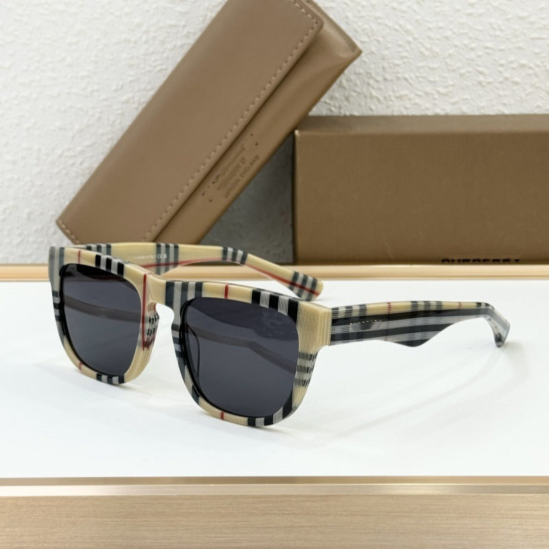 Cross-border Exclusive Supply of European and American Style Ins Personalized Sunglasses Women's High-end Plate Fashion Sunglasses Trendy Men UV Protection